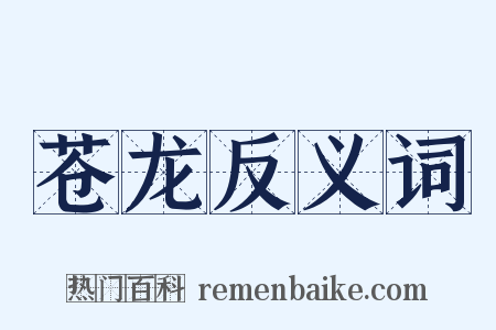 苍龙反义词是什么意思的图片